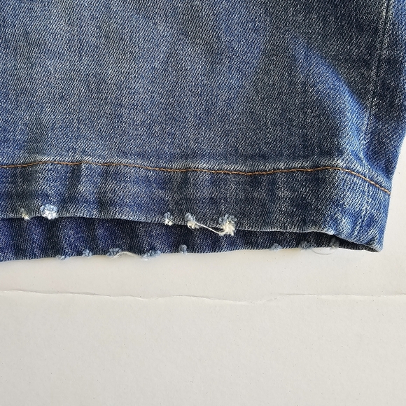 J Crew Denim mini skirt button front copper buttons Cotton 30 stretch - Picture 6 of 10